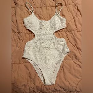 Aerie one piece bathing suit off white size M